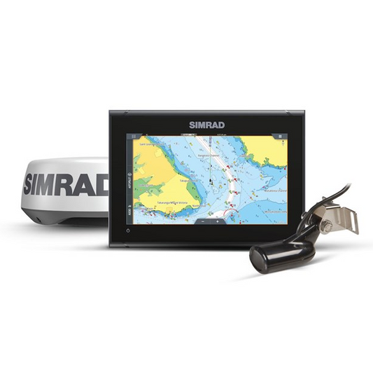 Suncoast Marine and Auto offers Simrad GO9 XSE 9" Combo with Transom Mount Transducer 83/200 kHz and HALO20 Package (000-16294-001)