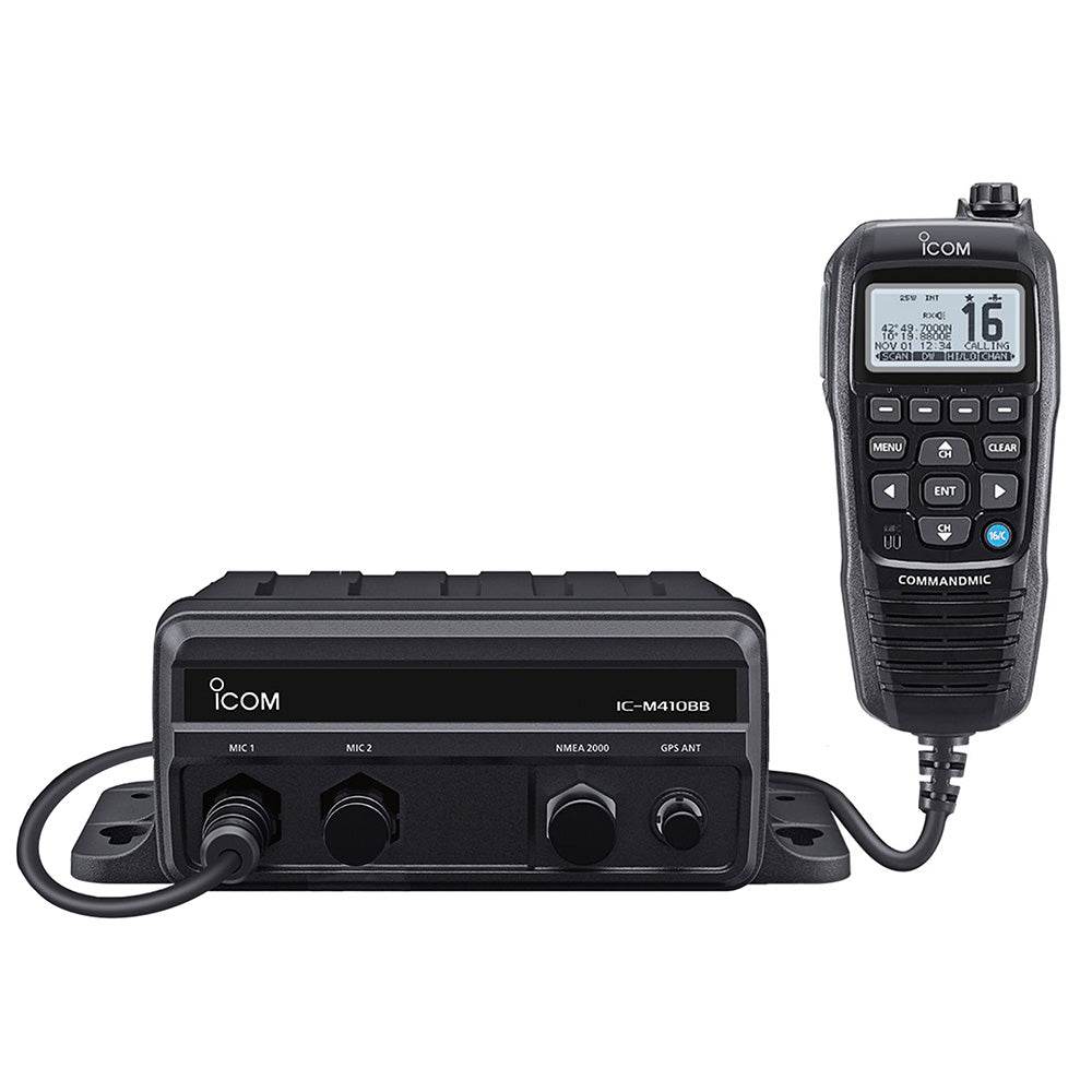 Suncoast Marine and Auto offers Icom M410BB 11 Black Box VHF w/Black Command Mic 2 Command Mic Ports (M410BB 11)