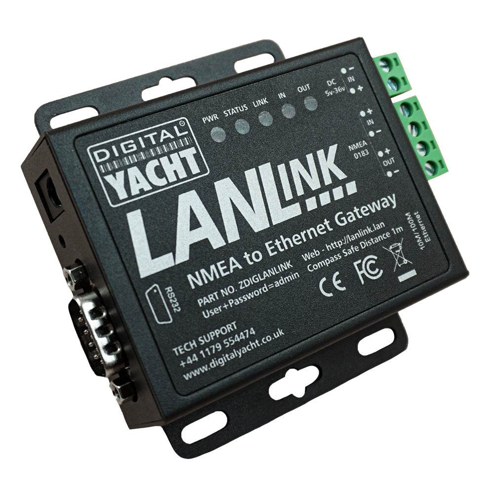 Suncoast Marine and Auto offers Digital Yacht LANLink NMEA 0183 To Ethernet Gateway (ZDIGLANLINK)