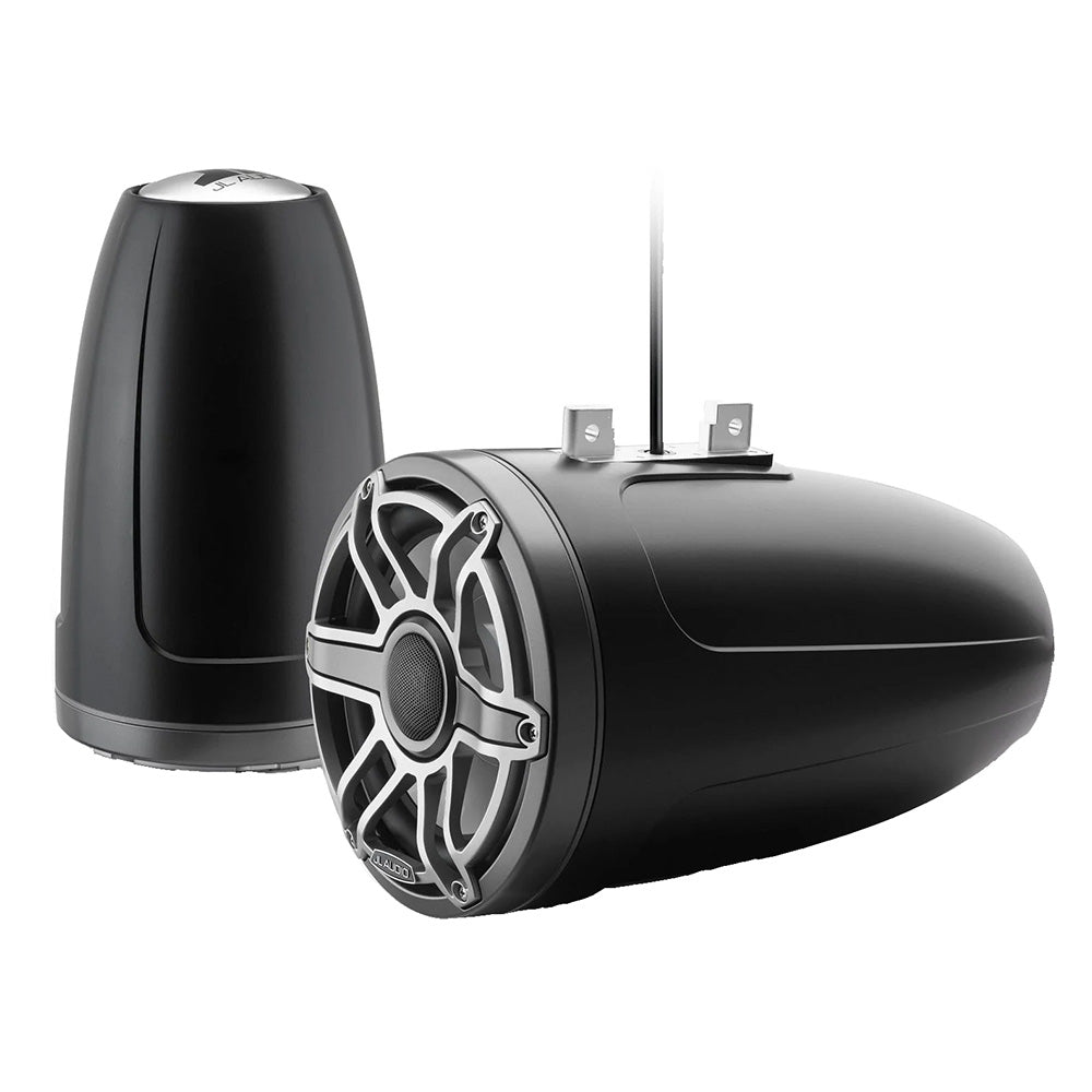 Suncoast Marine and Auto offers JL Audio® M6 Enclosed Tower Speakers 8.8" with Titanium Sport Grille (M6-880ETXv3-Sb-S-GmTi)