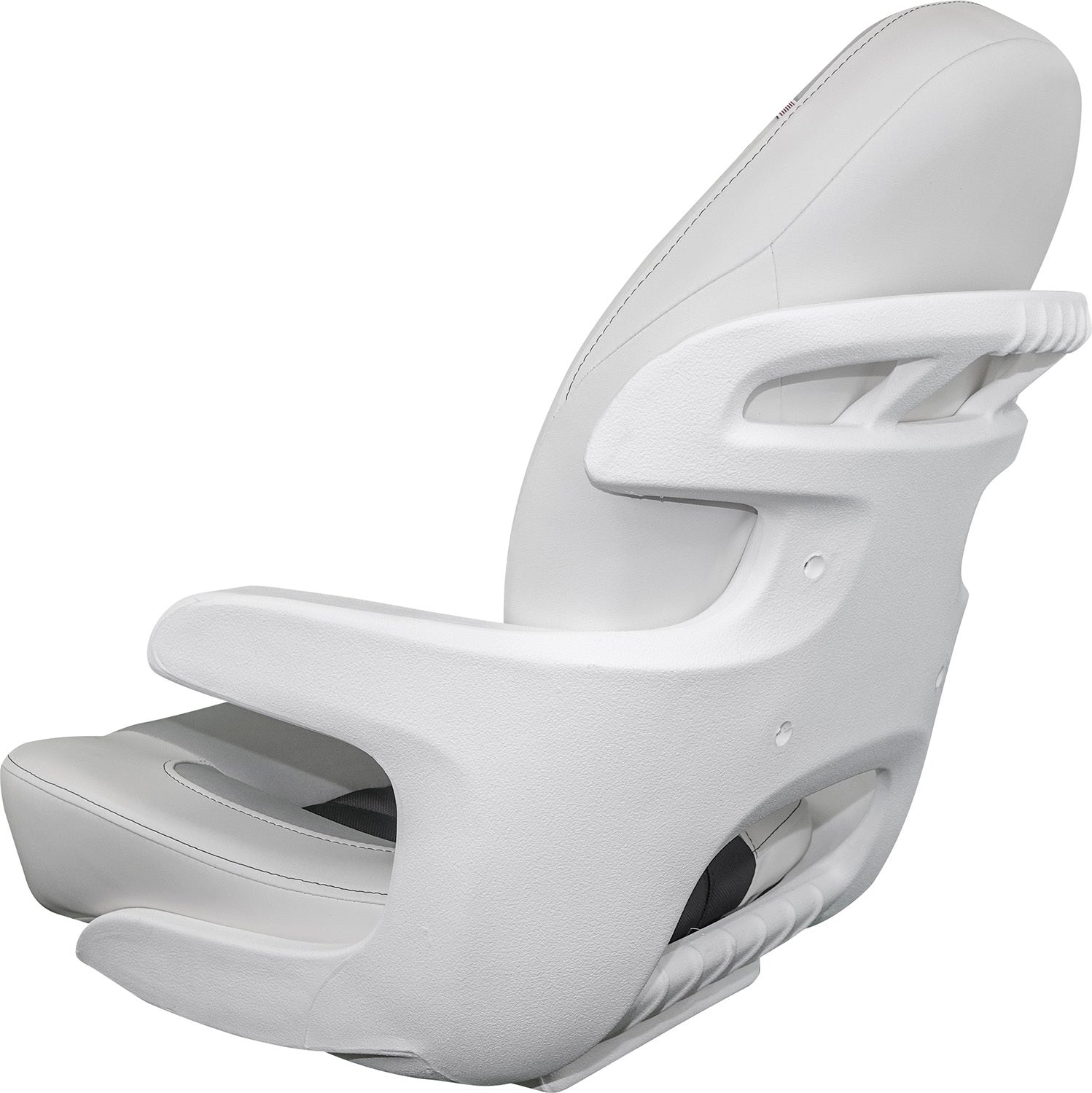 TEMPRESS ProBax® Captain Boat Seat with Arms, White and Gray (68355)