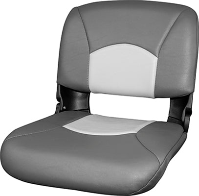 TEMPRESS All-Weather High Back Folding Boat Seat (45608) Charcoal and Gray