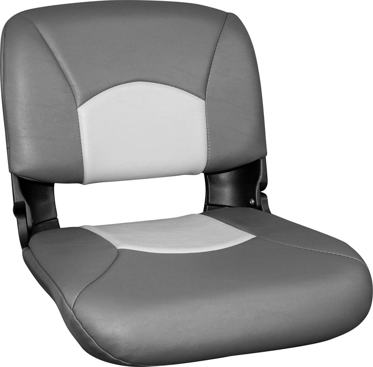 TEMPRESS All-Weather High Back Folding Boat Seat (45608) Charcoal and Gray