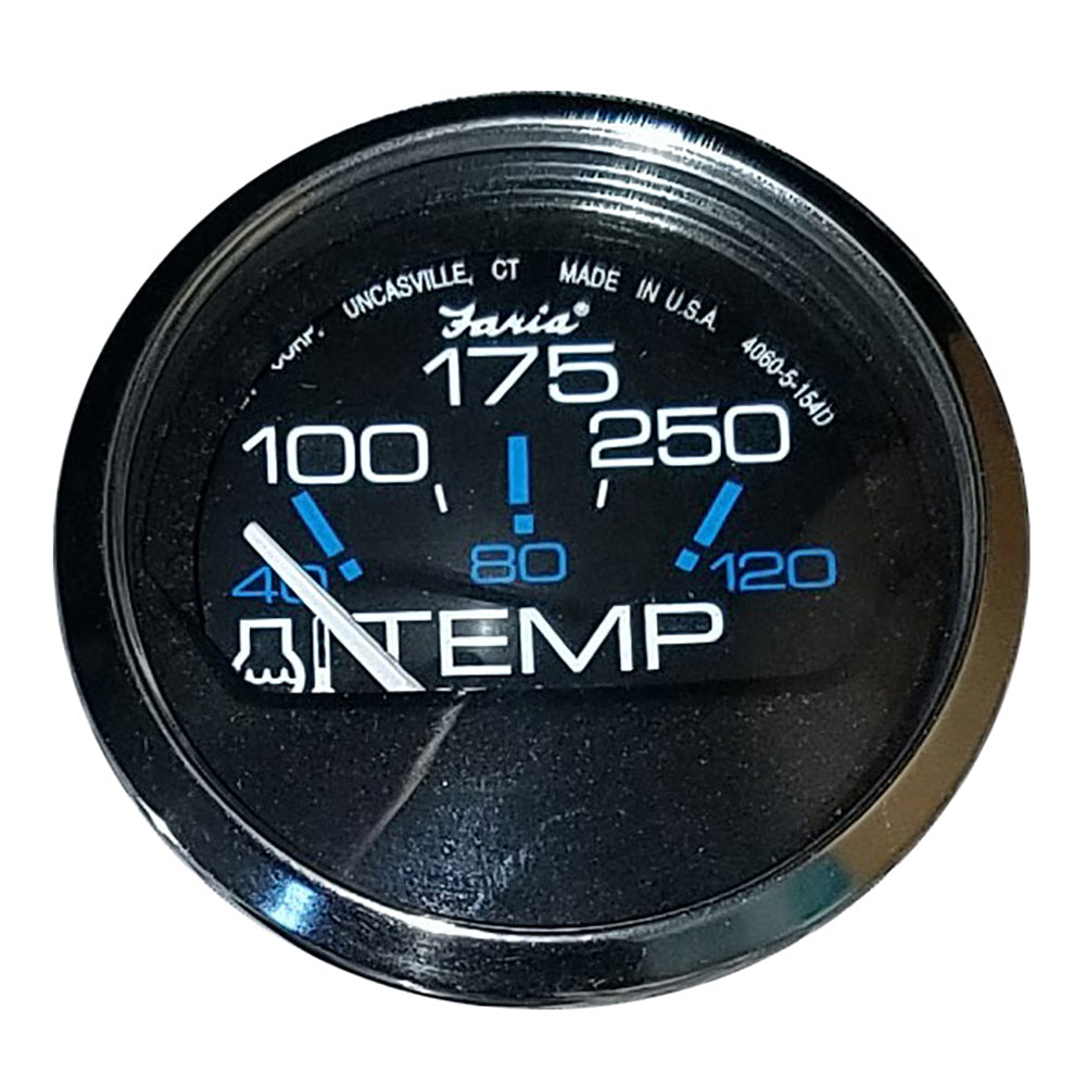 Suncoast Marine and Auto offers Faria Chesapeake Black 2" Water Temperature Gauge (100-250F) (13704)