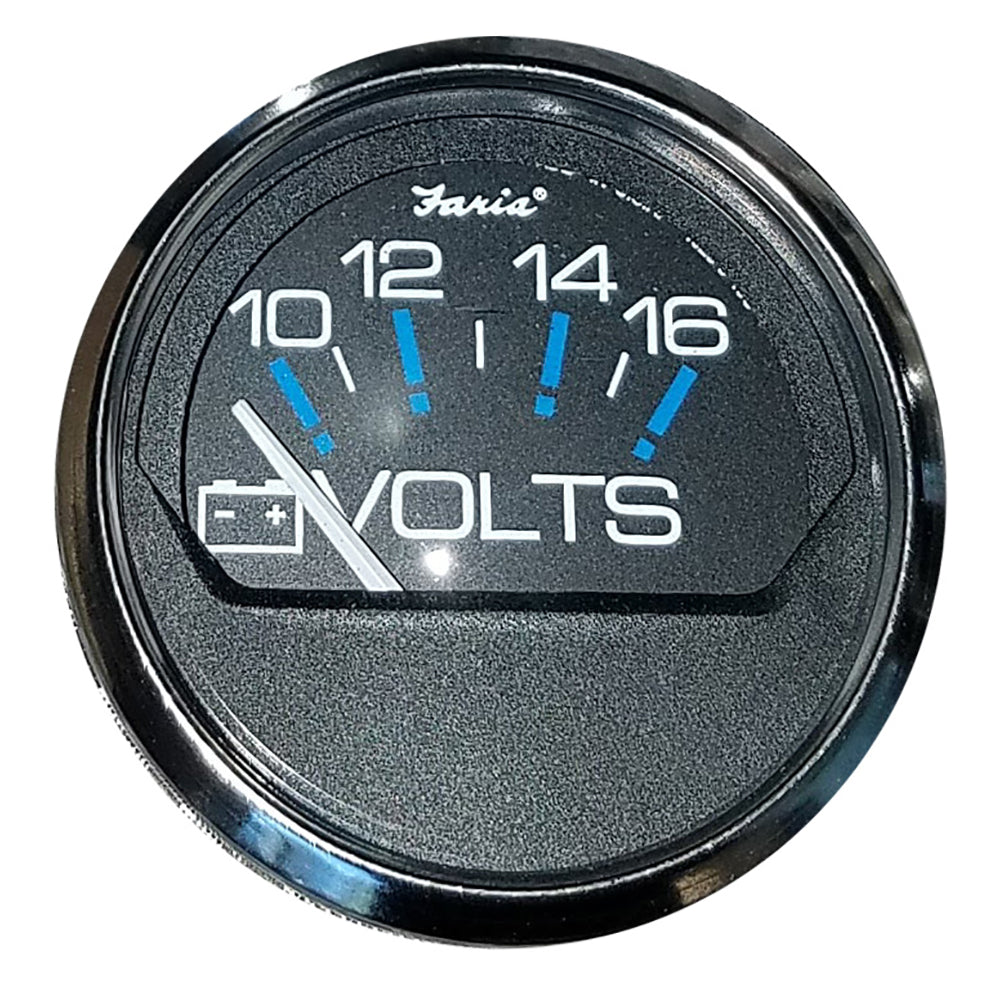 Suncoast Marine and Auto offers Faria Chesapeake Black 2" Voltmeter (10-16 VDC) (13705)