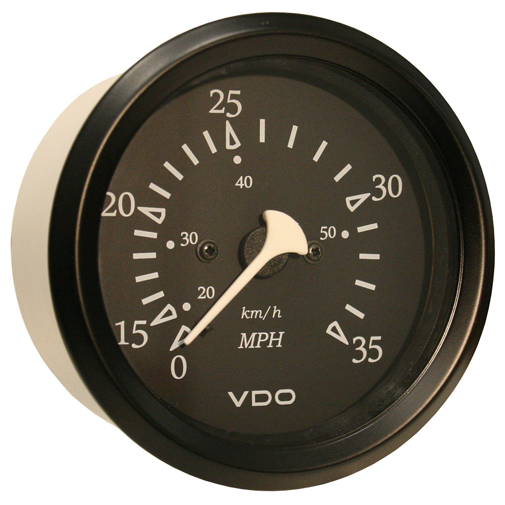 Suncoast Marine and Auto offers VDO Cockpit Marine 85mm (3-3/8") 35 MPH Pitot Speedometer - Black Dial/Bezel (260-11796)