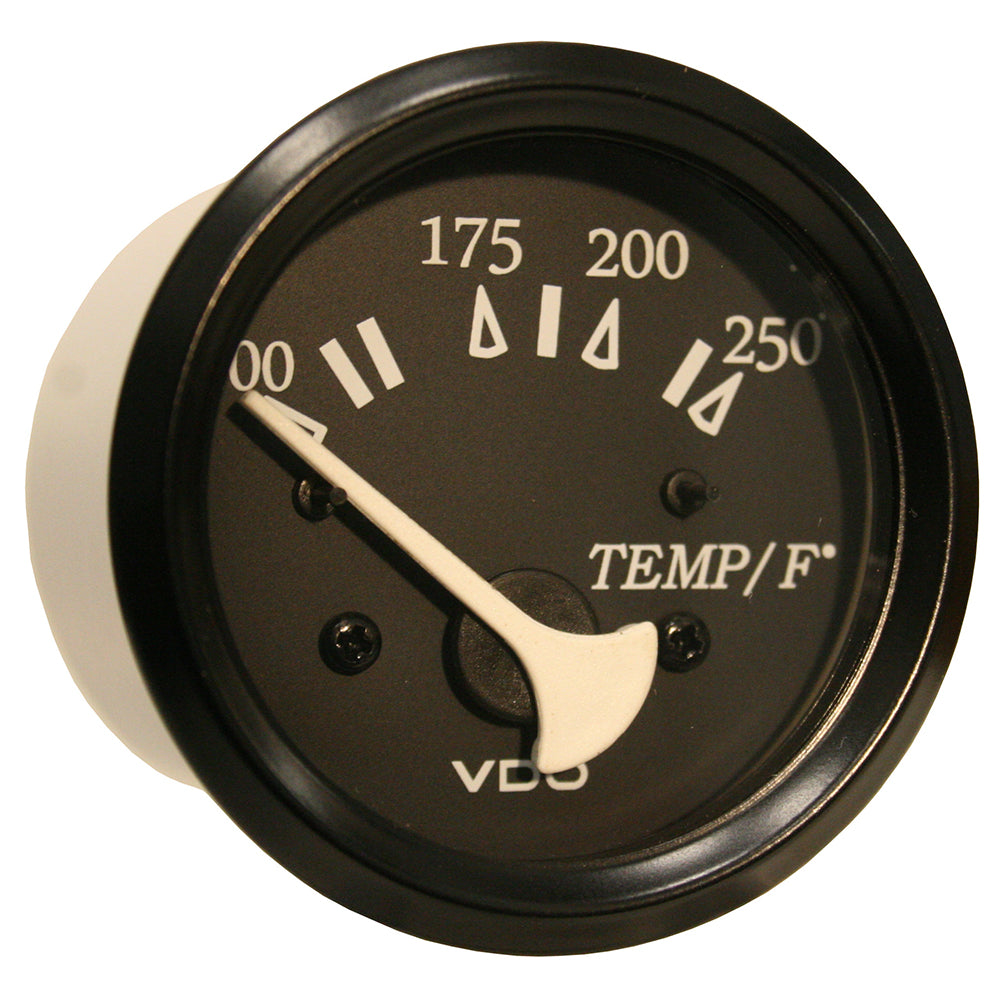 Suncoast Marine and Auto offers VDO Cockpit Marine 52mm (2-1/16") 250 F Water Temperature Gauge - Black Dial/Bezel (310-11801)