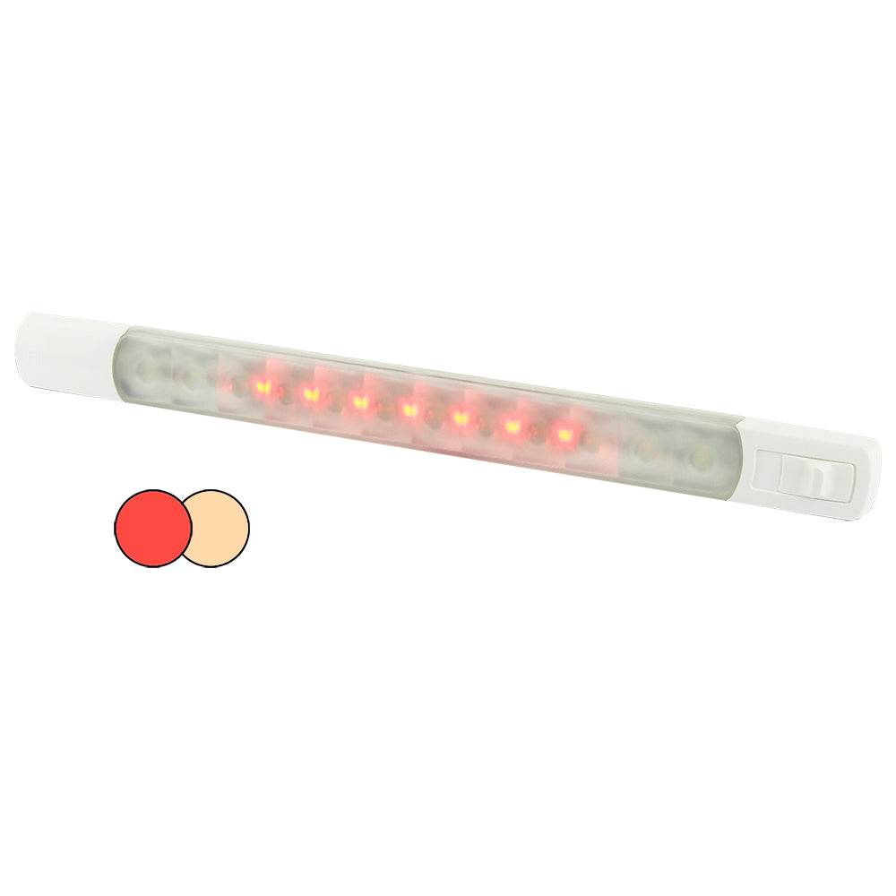Suncoast Marine and Auto offers Hella Marine Surface Strip Light w/Switch - Warm White/Red LEDs - 12V (958121101)
