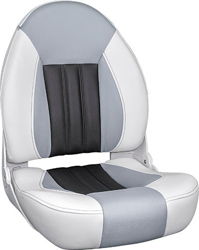 TEMPRESS ProBax High Back Boat Seat (68454) White/Gray/Carbon (19198068) fishing boat seat