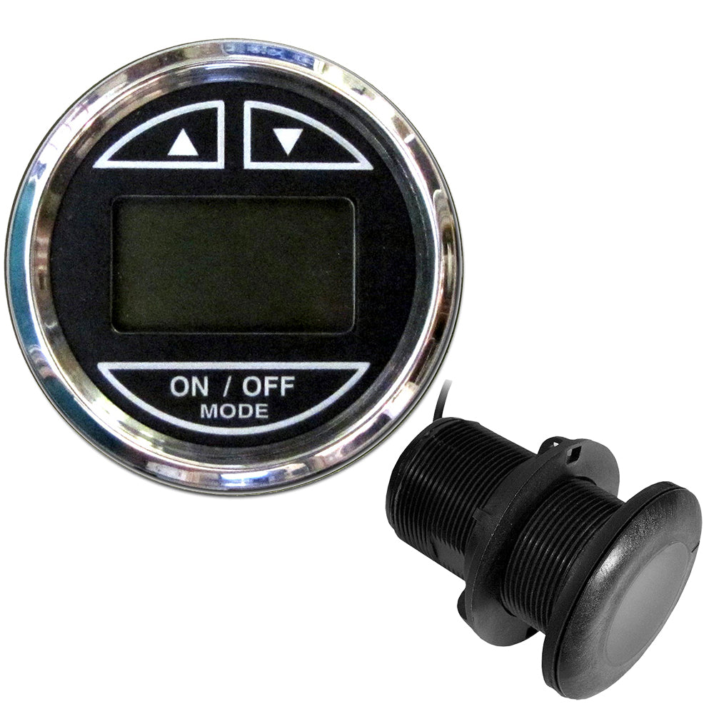 Suncoast Marine and Auto offers Faria Chesapeake Black 2" Depth Sounder w/Thru-Hull Transducer (13795)