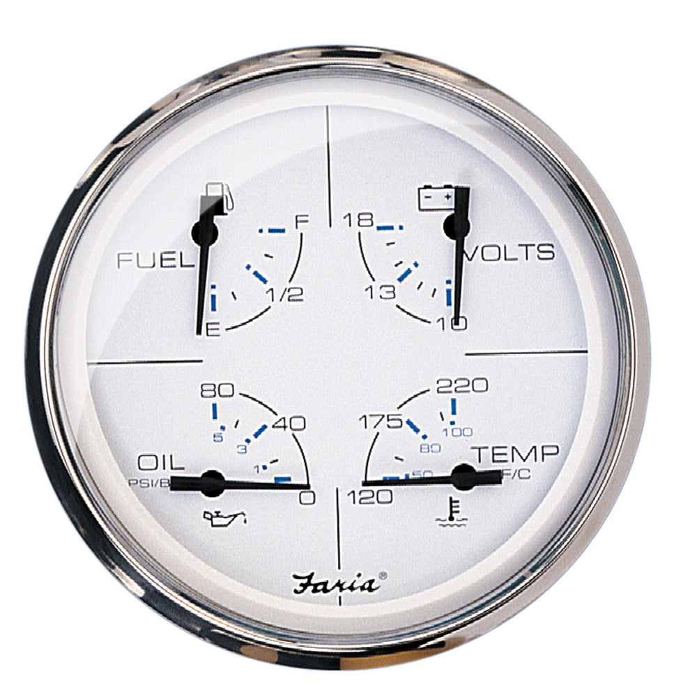 Suncoast Marine and Auto offers Faria Chesapeake White SS 5" Multifunction Gauge (33864)
