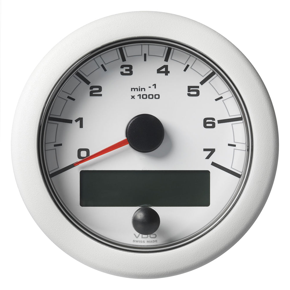 Suncoast Marine and Auto offers Veratron 3-3/8" (85MM) OceanLink NMEA 2000 Tachometer - 7000 RPM - White Dial Bezel (A2C1065820001)