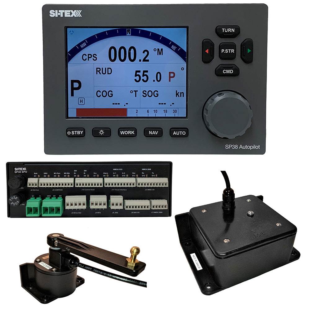 Suncoast Marine and Auto offers SI-TEX SP38-2 Autopilot Core Pack Including Flux Gate Compass Rotary Feedback, No Pump (SP38-2)