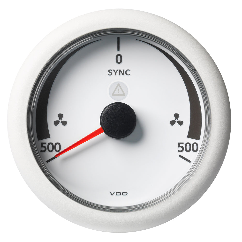 Suncoast Marine and Auto offers Veratron 3-3/8" (85MM) ViewLine Synchronizer -500/+500 RPM - 8 to 32V - White Dial Bezel (A2C59512403)