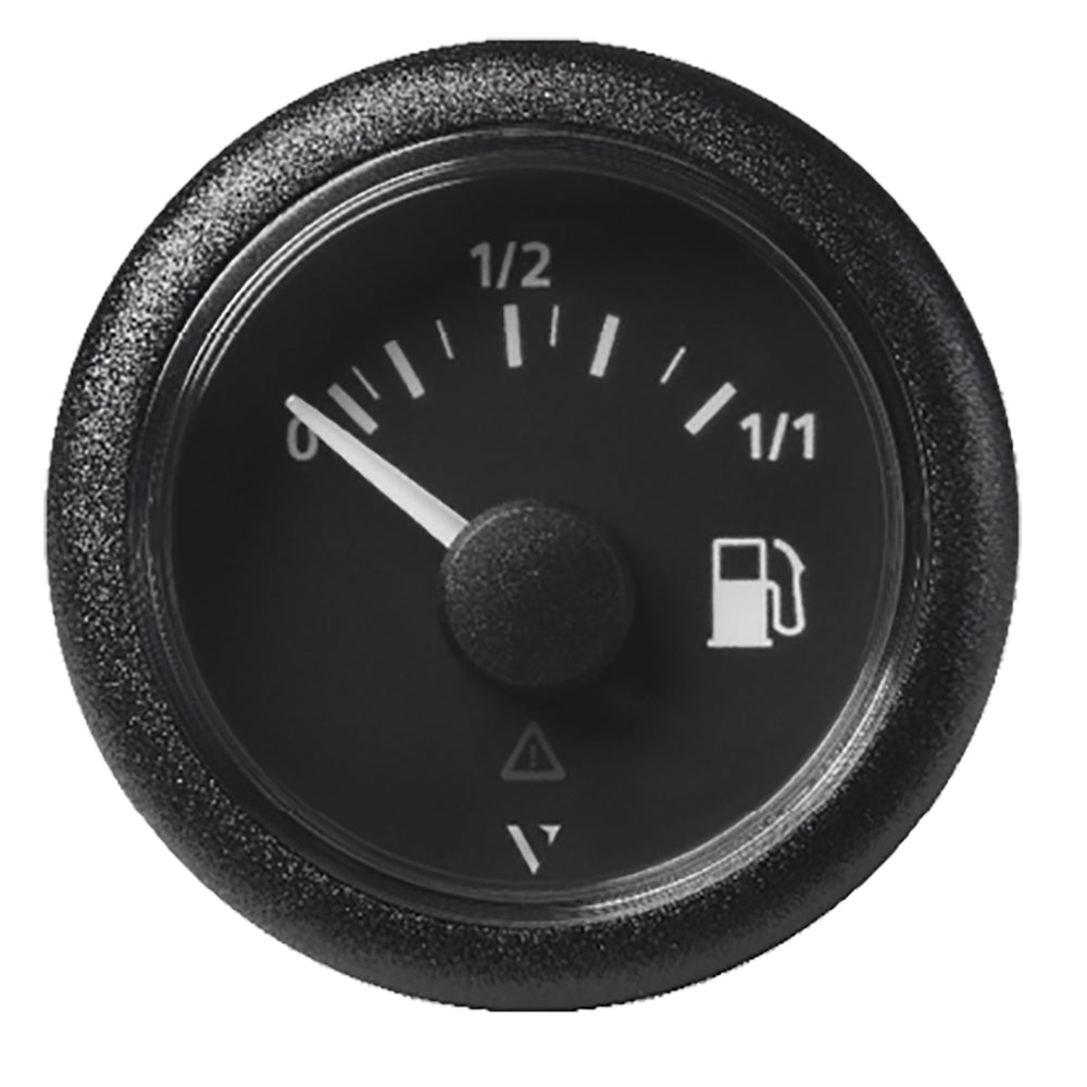 Suncoast Marine and Auto offers Veratron 52MM (2-1/16") ViewLine Fuel Level Gauge 0-1/1 - 3 to 180 OHM - Black Dial Round Bezel (A2C59514082)