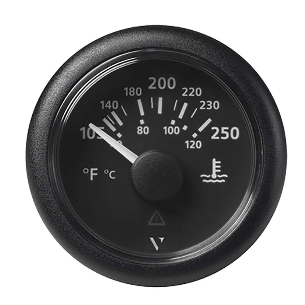 Suncoast Marine and Auto offers Veratron 52MM (2-1/16") ViewLine Water Temperature Gauge - 100-250F - Black Dial Bezel (A2C59514176)