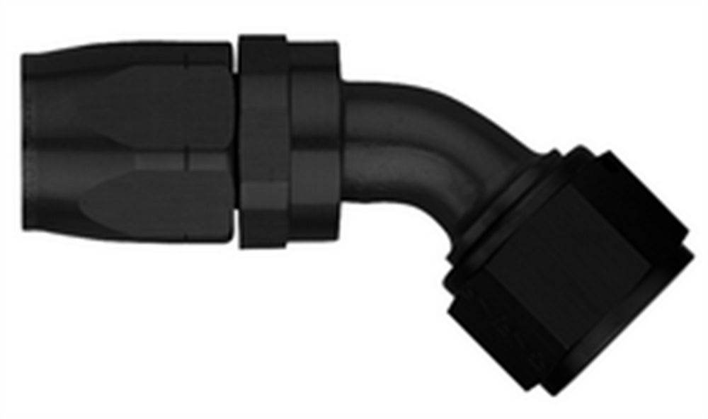 #12 45 Deg Hose End Black (AERFCM4425) - Suncoast Marine & Auto Supply