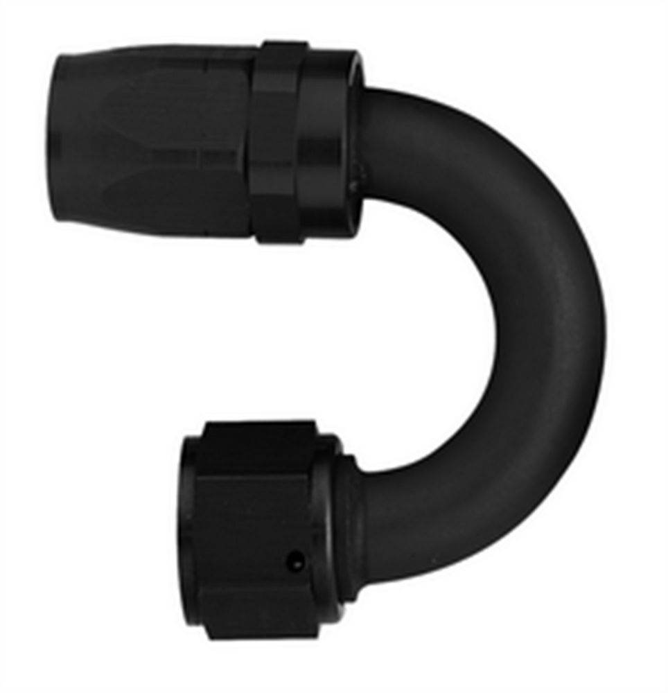 #10 180 Deg Hose End Black (AERFCM4464) - Suncoast Marine & Auto Supply