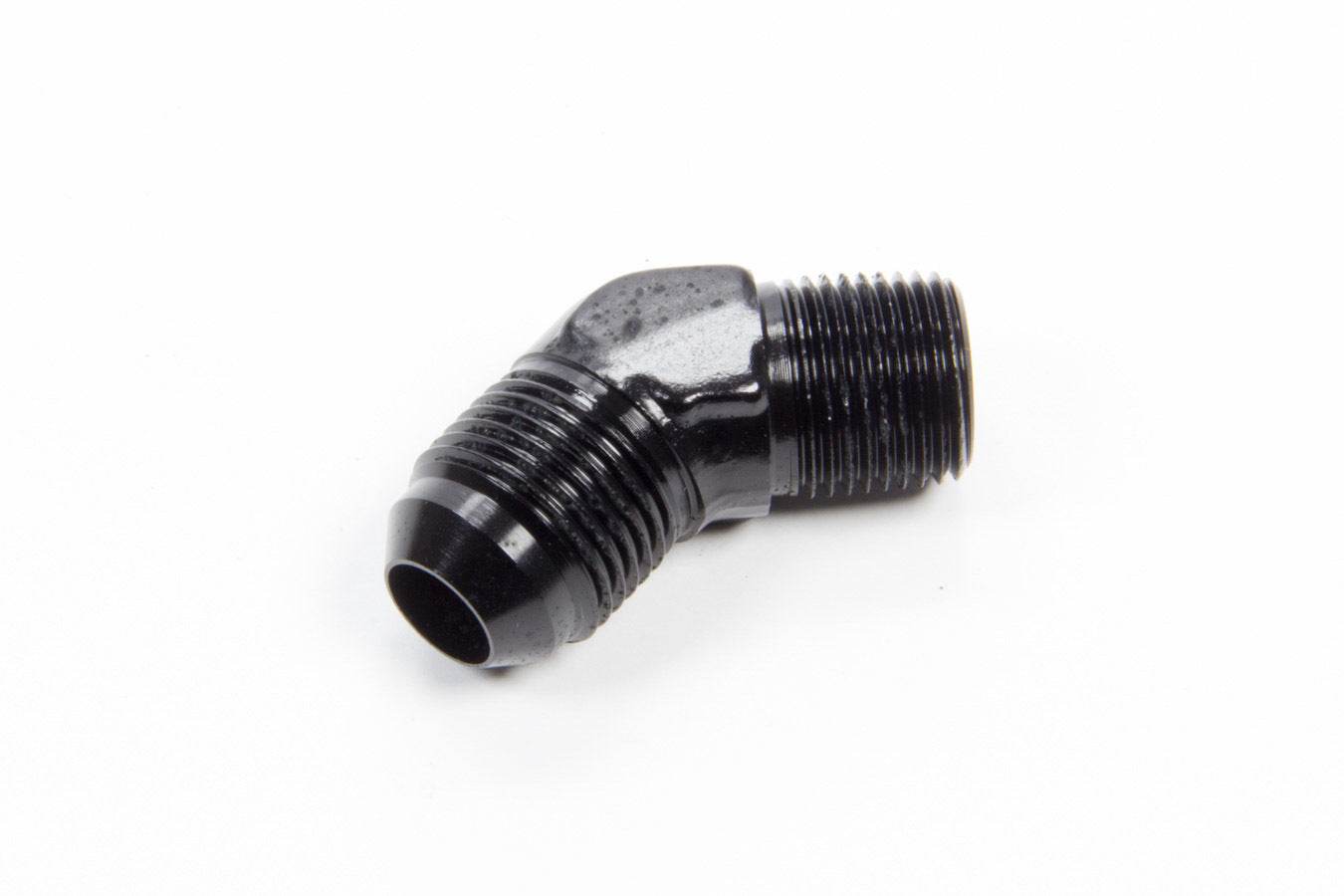 45 Deg Alum #8 to 3/8npt Fitting Black (AERFCM5023) - Suncoast Marine & Auto Supply