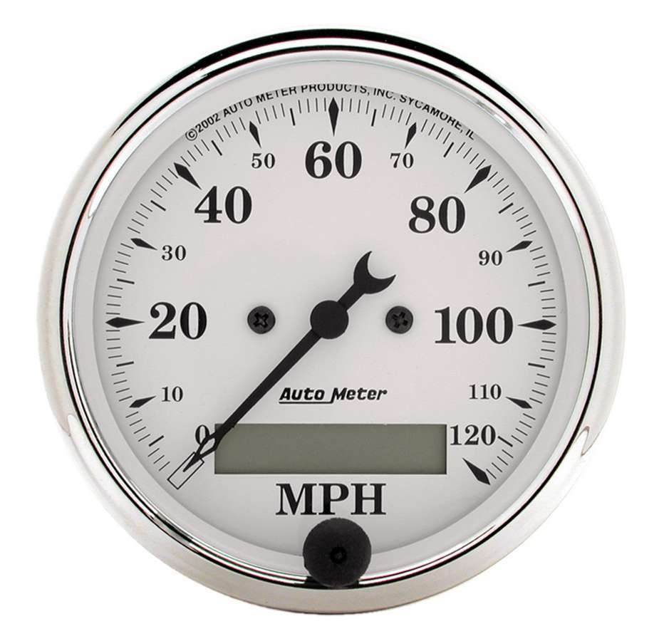 Suncoast Marine and Auto offers Old Tyme White 3 1/8in 120MPH Elec. Speedo (1688)