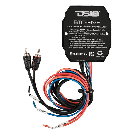 Suncoast Marine and Auto offers DS18 Universal Wireless Bluetooth 5.3 Audio Receiver (BTC-FIVE)