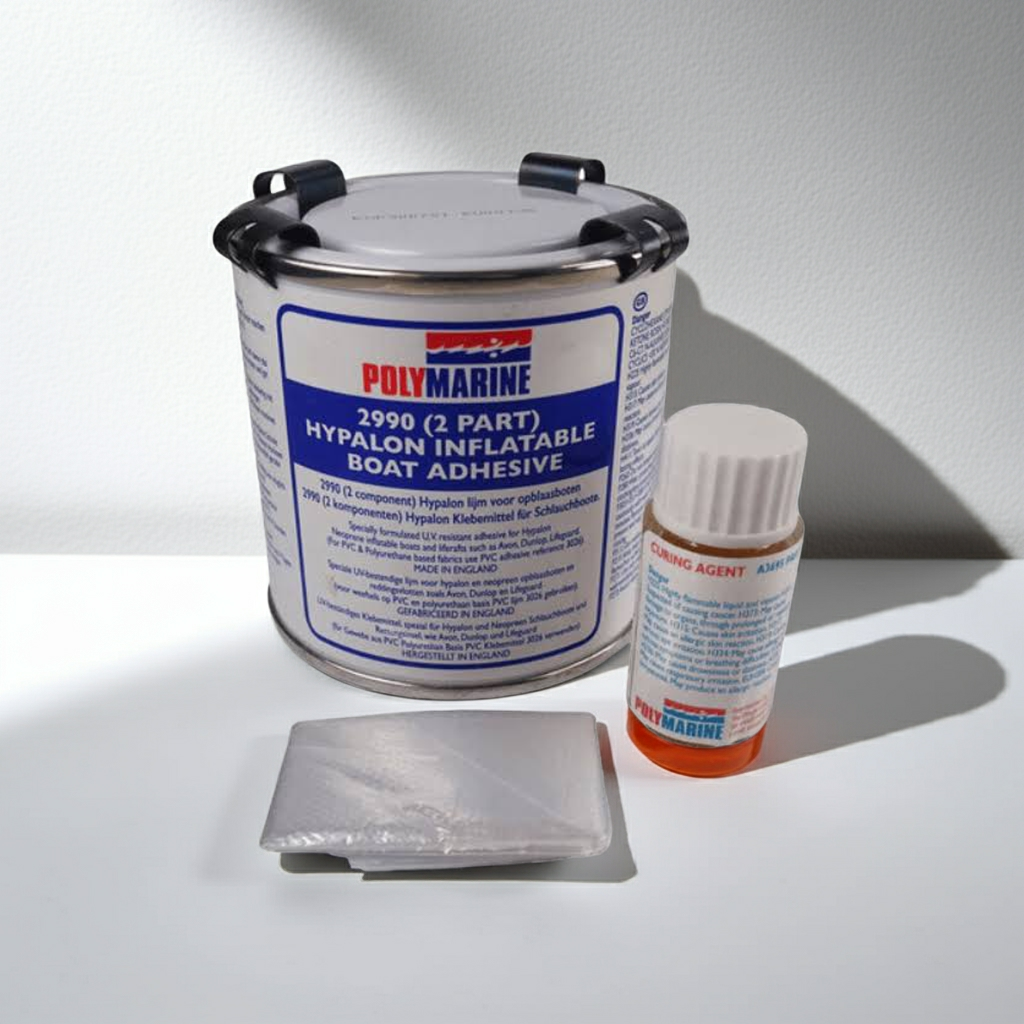 Suncoast Marine and Auto offers POLY MARINE 2-Part CSM (Hypalon) Inflatable Boat Adhesive