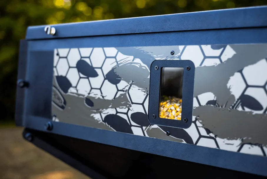 Suncoast Marine and Auto offers ORION HUNTING PRODUCTS 450lbs Fill Deer Feeder w/ 12V Battery and Solar FDR1000450