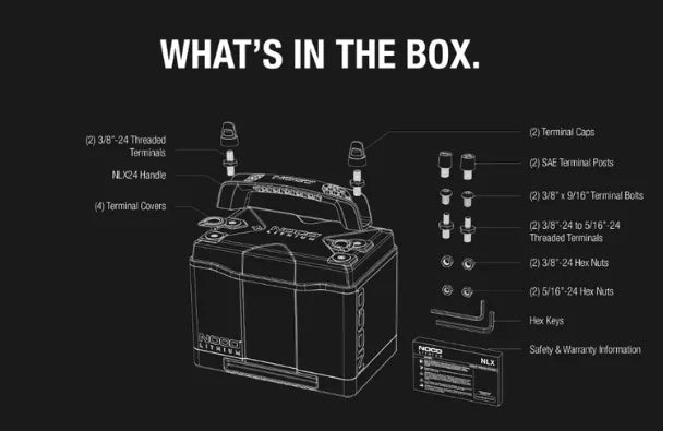 Suncoast Marine and Auto offers NOCO 12V 90Ah 12V Lithium-Ion LiFePO4 Dual-Purpose Battery NLX24