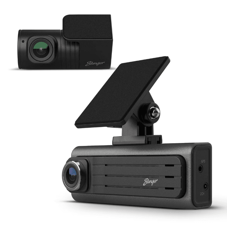 Suncoast Marine and Auto offers STINGER OPSIS UNIVERSAL FULL HD FRONT AND REAR DASH CAMERA FOR MOST VEHICLES SDC-2CHFHD