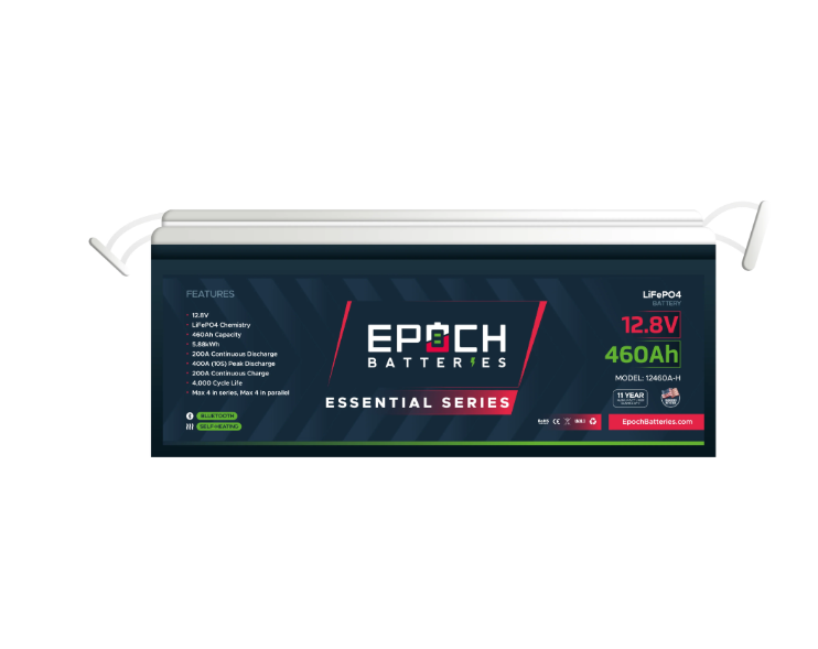Suncoast Marine and Auto offers Epoch Battery 12V 460Ah Essential Series - Bluetooth & Heated LiFePO4 Battery (12460A-H)