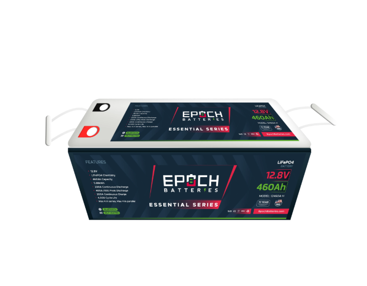 Suncoast Marine and Auto offers Epoch Battery 12V 460Ah Essential Series - Bluetooth & Heated LiFePO4 Battery (12460A-H)