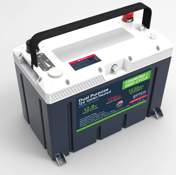 Suncoast Marine and Auto offers Epoch Battery 12V 120Ah Pro Series - LiFePO4 Cranking & Deep Cycle Lithium Battery (Dual Purpose) DP12120H