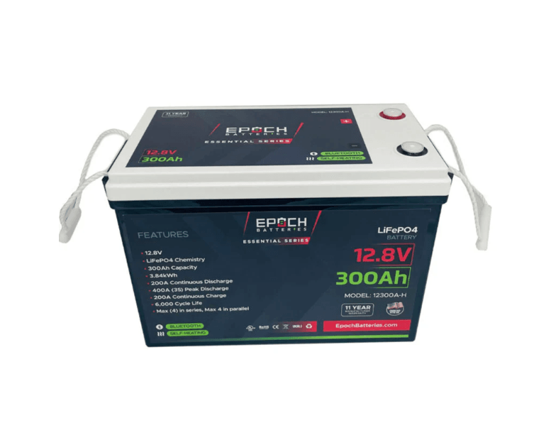 Suncoast Marine and Auto offers Epoch Battery 12V 300Ah Essential Series - Bluetooth & Heated LiFePO4 (12300A-H)