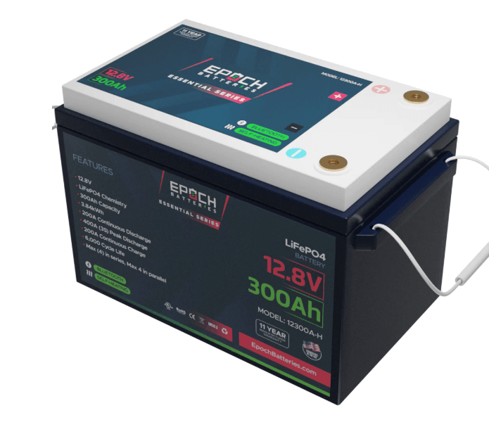 Suncoast Marine and Auto offers Epoch Battery 12V 300Ah Essential Series - Bluetooth & Heated LiFePO4 (12300A-H)
