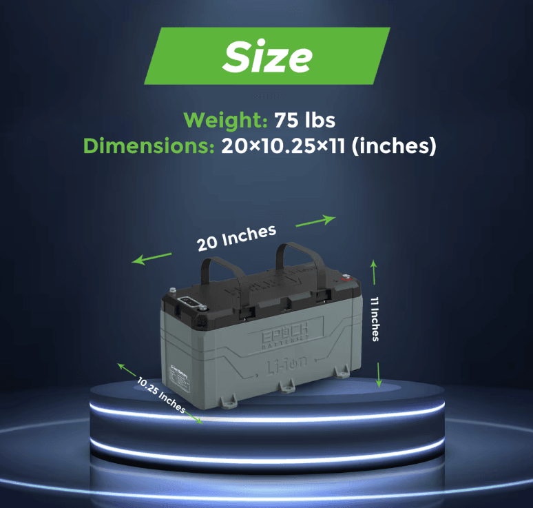 Suncoast Marine and Auto offers Epoch Battery 36V 100Ah LiFePO4 Lithium Battery (B36100A)