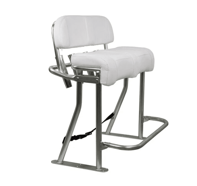 Suncoast Marine and Auto offers SPRINGFIELD White Leaning Stand, Cushions, Back Rest, Foot Rest, Rod Holder, Strap (1080080-06)
