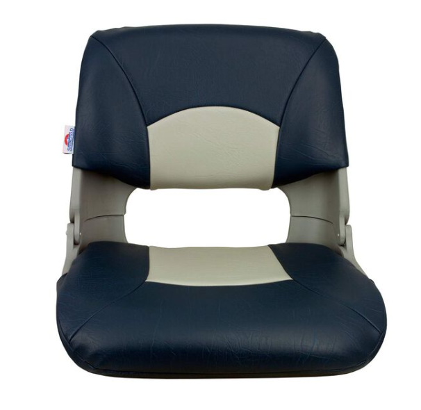 SPRINGFIELD Skipper Folding Seat, Blue And Gray Upholstery With Gray Shell Model # 17072901 Mfg # 1061019