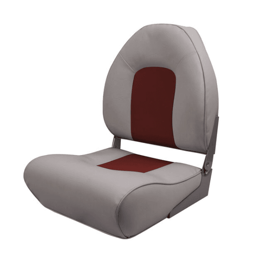 Suncoast Marine and Auto offers WEST MARINE Gray Winged High Back Boat Seat with Red Cushion (75116RG)