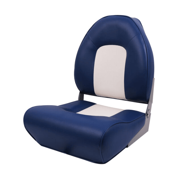 Suncoast Marine and Auto offers WEST MARINE White Winged High Back Boat Seat with Blue Cushions (75116BW)