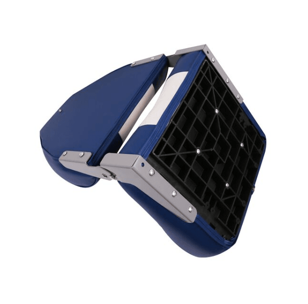 Suncoast Marine and Auto offers WEST MARINE White Winged High Back Boat Seat with Blue Cushions (75116BW)