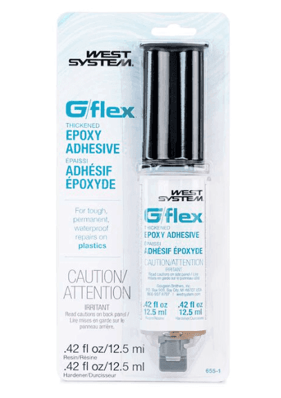 Suncoast Marine and Auto offers WEST SYSTEM G/Flex 655 Thickened Epoxy Adhesive 1 oz. Syringe (655-1)