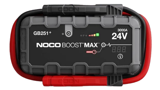 Suncoast Marine and Auto offers NOCO Boost Max 3000 Amp 24V UltraSafe Portable Lithium Jump Starter Kit GB251+