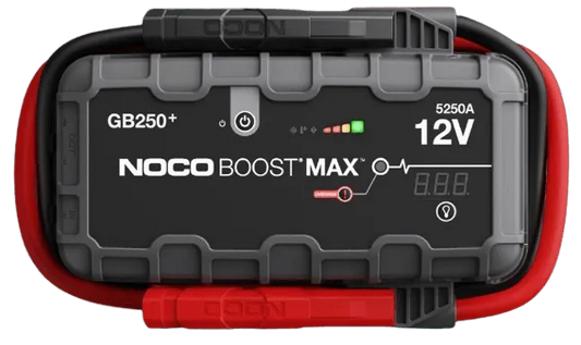 Suncoast Marine and Auto offers NOCO Boost Max 5250 Amp 12-Volt UltraSafe Portable Lithium Jump Starter Kit GB250+