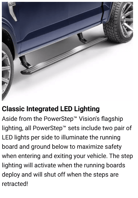 Suncoast Marine and Auto offers AMP Research Powerstep Vision 21 for Ford F150 with Mount Kit (96152-01A)