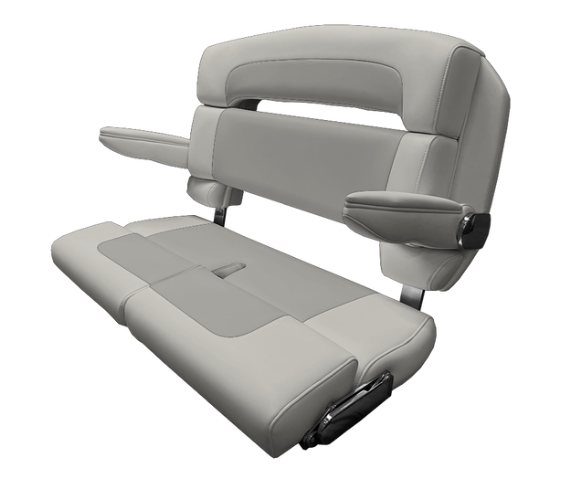 Suncoast Marine and Auto offers TACO MARINE 40" Custom Capri Helm Bench, Double Bolster, Capriccio White