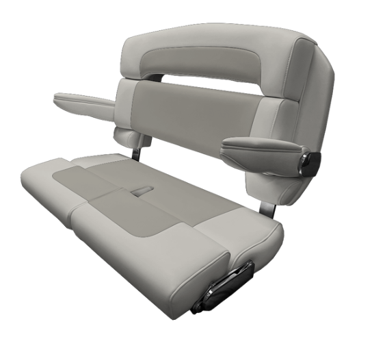 Suncoast Marine and Auto offers TACO MARINE 40" Custom Capri Helm Bench, Double Bolster, Capriccio White