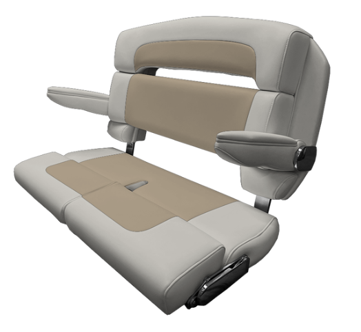 Suncoast Marine and Auto offers TACO MARINE 40" Custom Capri Helm Bench, Double Bolster, Capriccio White