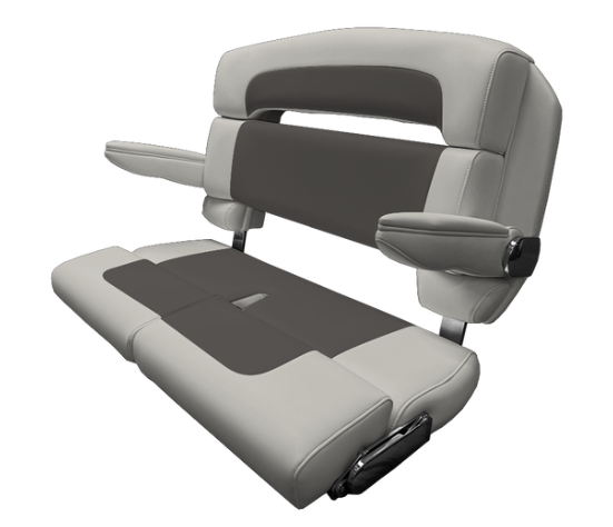 Suncoast Marine and Auto offers TACO MARINE 40" Custom Capri Helm Bench, Double Bolster, Capriccio White