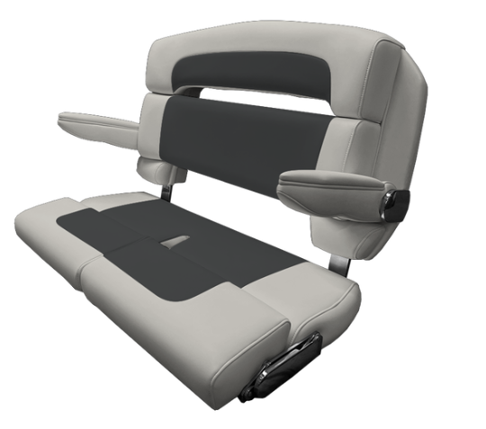 Suncoast Marine and Auto offers TACO MARINE 40" Custom Capri Helm Bench, Double Bolster, Capriccio White