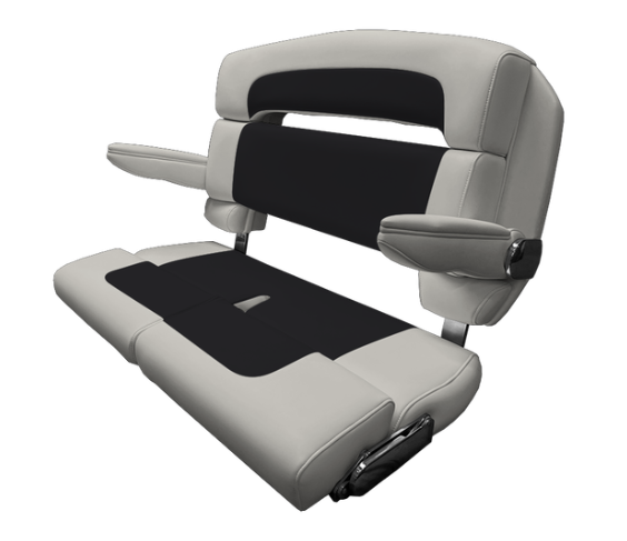 Suncoast Marine and Auto offers TACO MARINE 40" Custom Capri Helm Bench, Double Bolster, Capriccio White